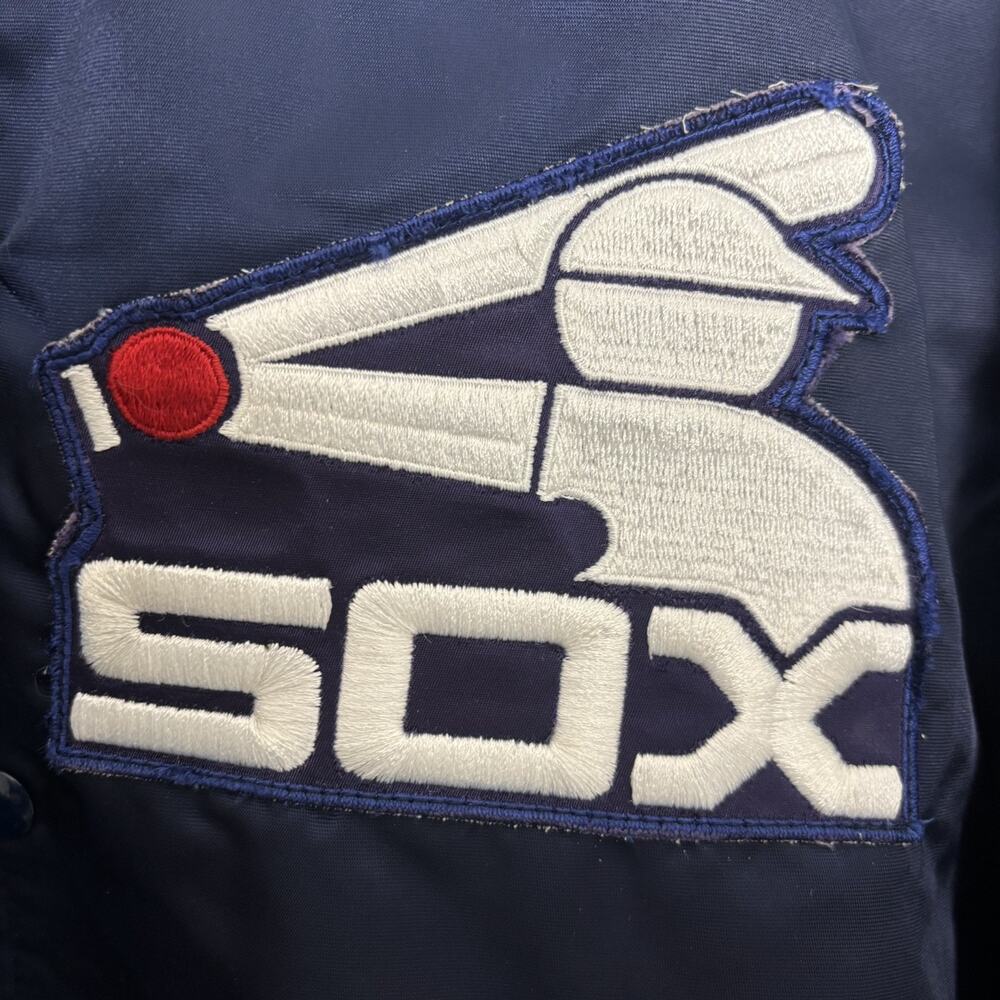 Vintage 80’s Chicago White Sox Felco Satin Stadium Bomber Jacket Large Baseball